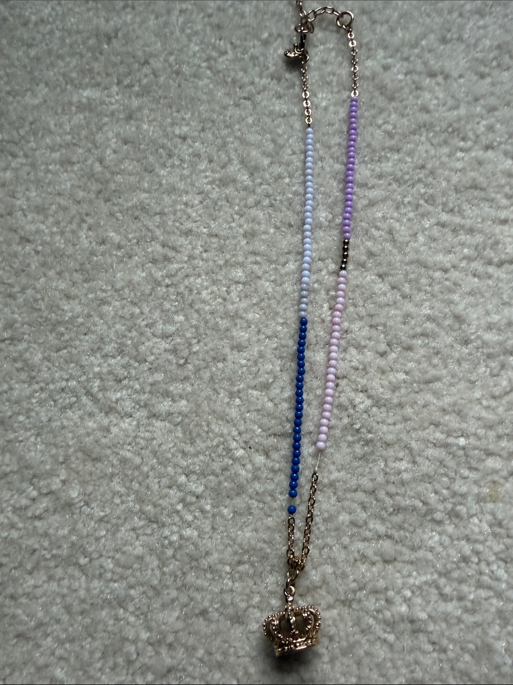 Crewcuts purple crown necklace
